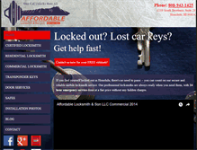 Tablet Screenshot of affordablelocksmithllc.com